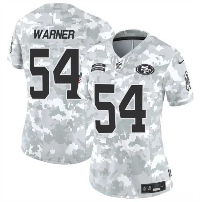 Women%27s San Francisco 49ers #54 Fred Warner 2024 F.U.S.E Arctic Camo Salute To Service Limited Stitched Jersey Dzhi->san francisco 49ers->NFL Jersey